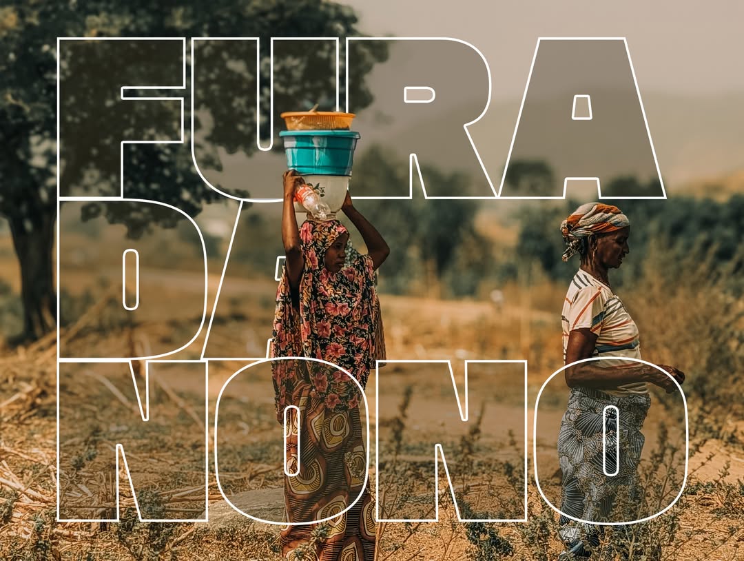 Fura da nono — editorial phone photography with bold text overlay